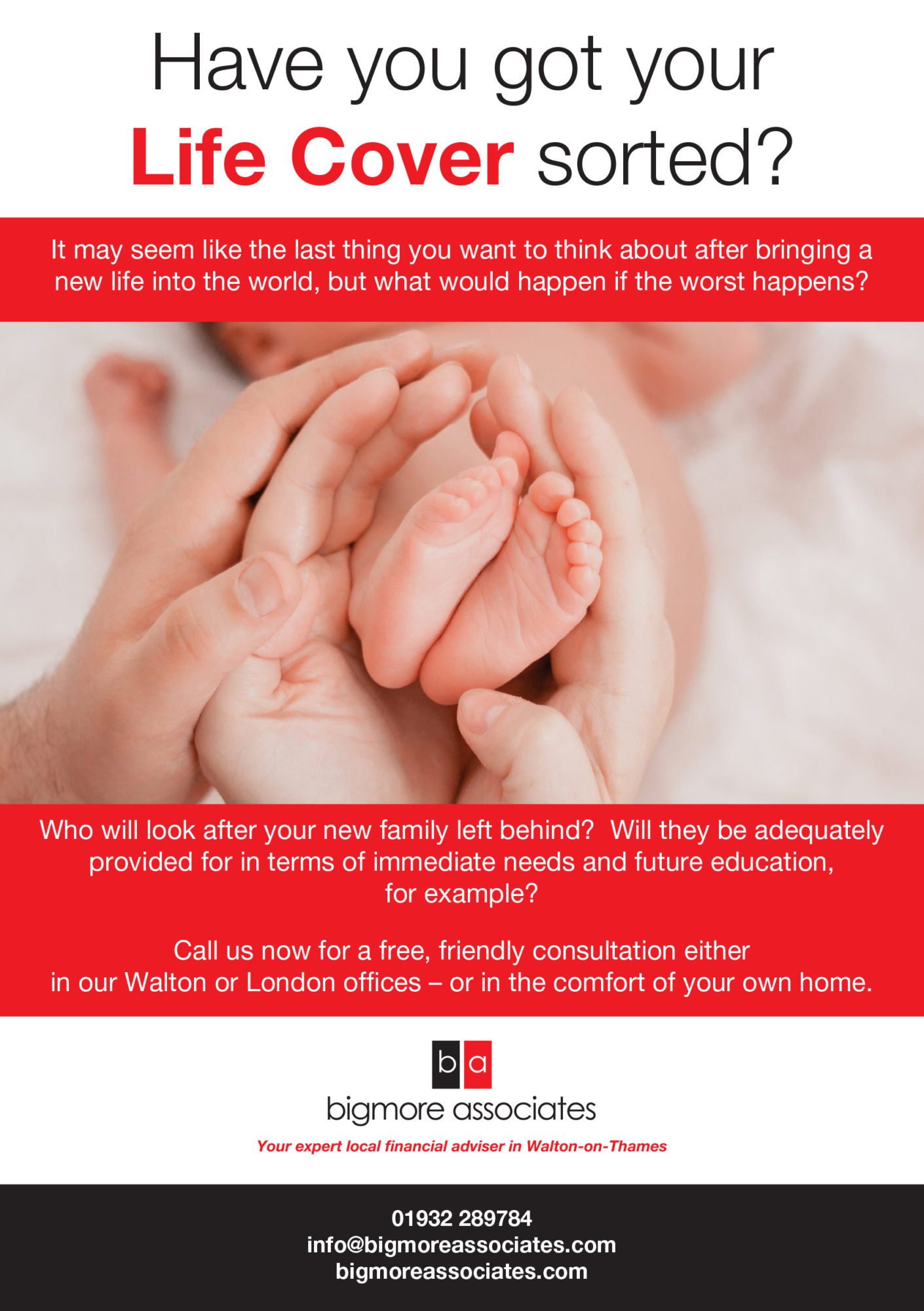 Bigmore Associated Life Cover press ad by Caspia Consultancy