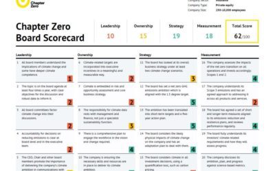 Chapter Zero: New Board Scorecard
